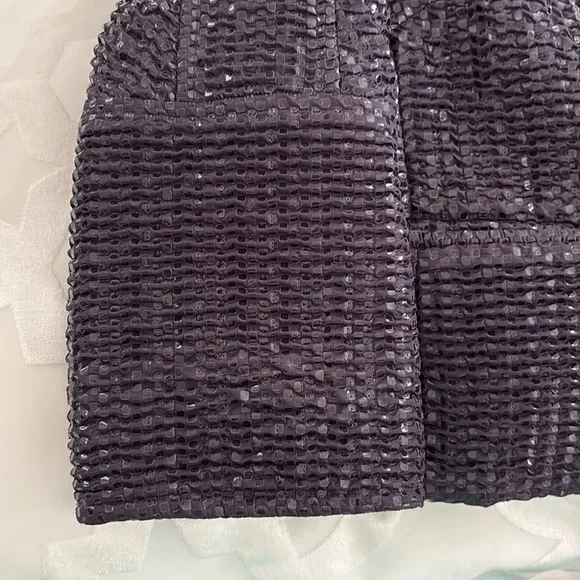 NWOT Carlisle Textured Dark Purple Lined Blazer. Decorative Buttons. Size 6 - Picture 5 of 14